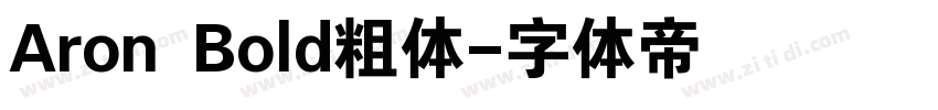 Aron Bold粗体字体转换